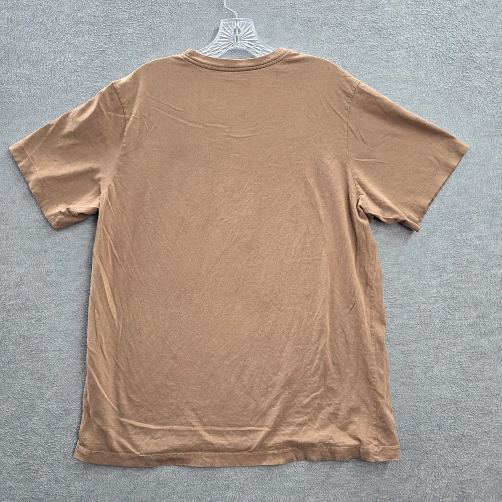 Air Jordan Men Shirt Large Brown Jump Man World Champs Logo Graphic Crew Neck‎